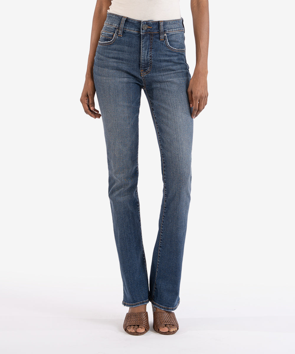 Kut from the Kloth "Natalie" High Rise Fab Ab Boot Cut- Allied