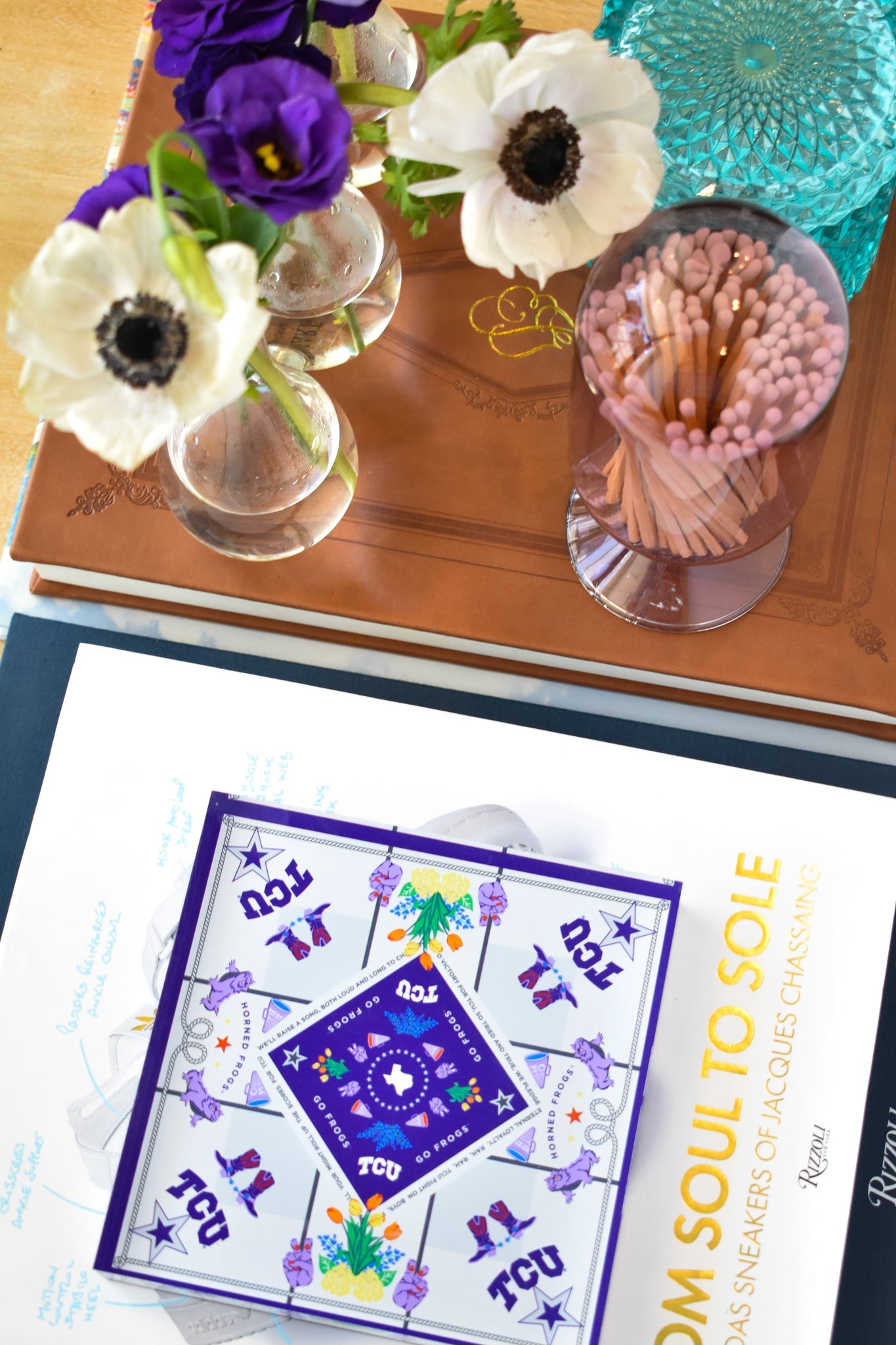 Saturday Silks "Horned Frogs" Acrylic Block