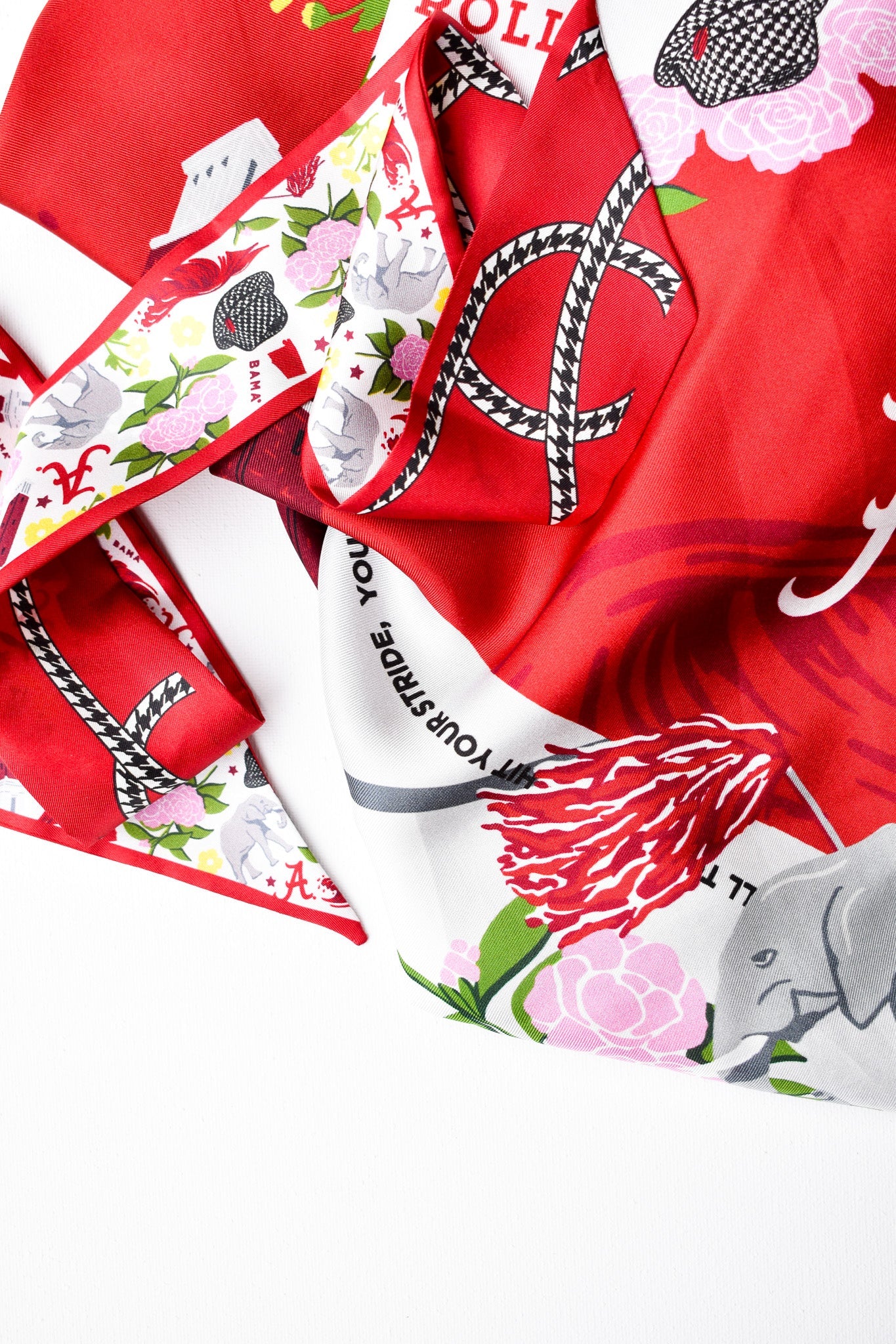Saturday Silks "Alabama Crimson Tide" Skinny Scarf