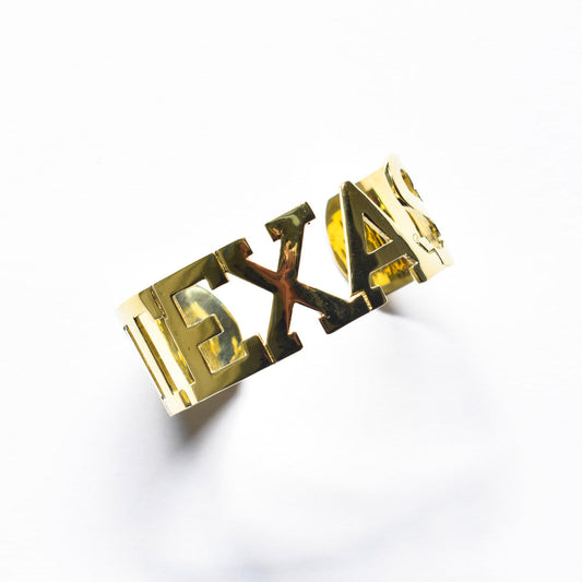 Saturday Silks "Texas"Gameday Cuff Bracelet-Gold