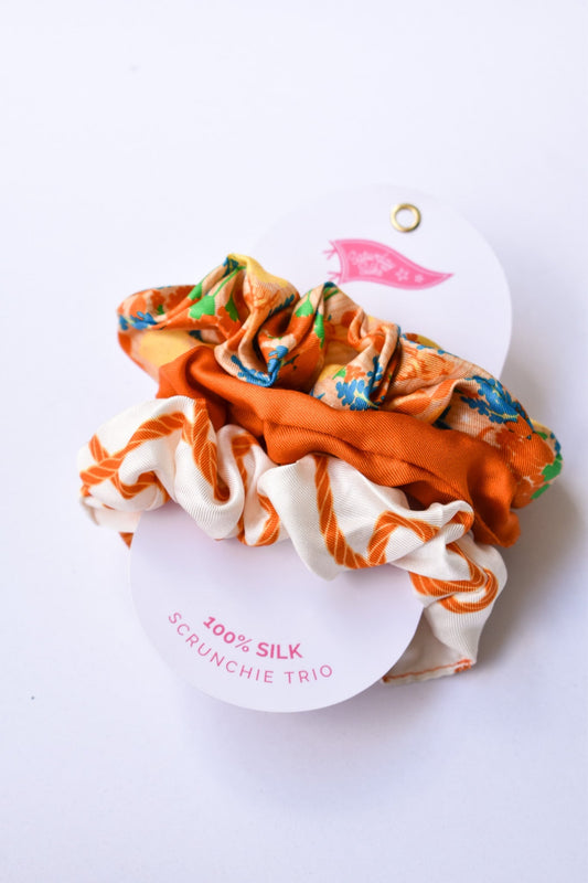 Saturday Silks “Texas Longhorns” Scrunchie Set
