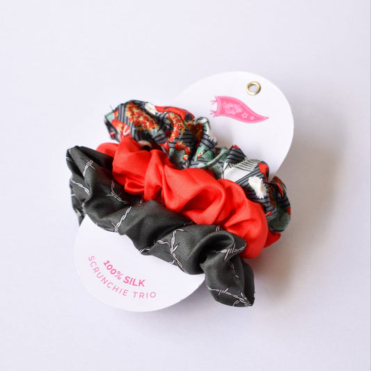 Saturday Silks “Texas Tech” Scrunchie Set