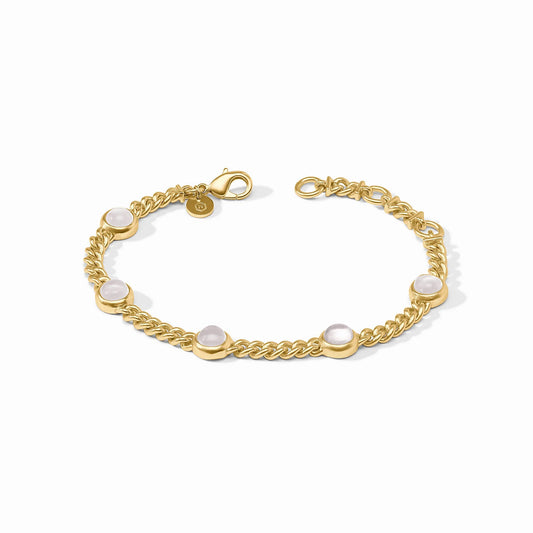 Julie Vos "Dolce Delicate Bracelet"- Iridescent Clear Crystal