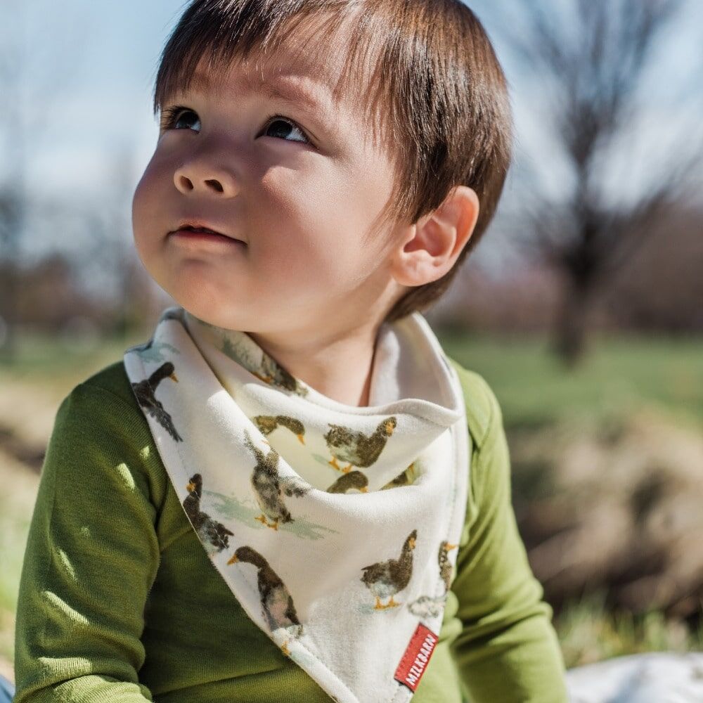 Milkbarn Kids "Vintage Balloons" Organic Cotton Three-Layer Kerchief Bib