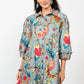 Uncle Frank Ruffled Edges Dress- Floral Slate