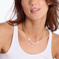 Melinda Maria “Julian Loves Diamond” Necklace Gold/White