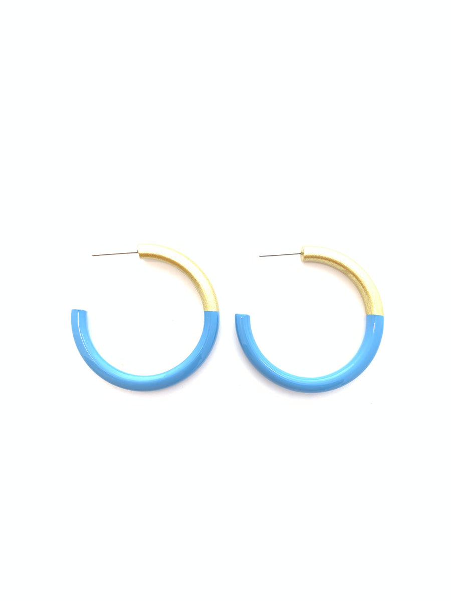 Accessory Jane "Liz" Medium Hoop-Peri Blue