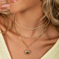LeMel Puffy Heart Paperclip Chain Necklace
