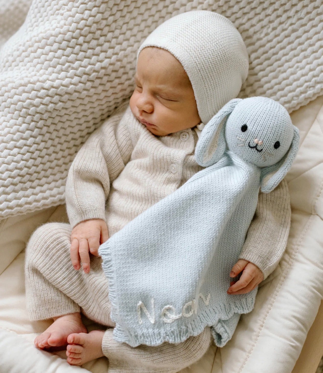 Cuddle + Kind “Baby Bunny” Lovey-Blue