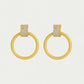 Dean Davidson Petit Pave Drop Hoops-White Topaz