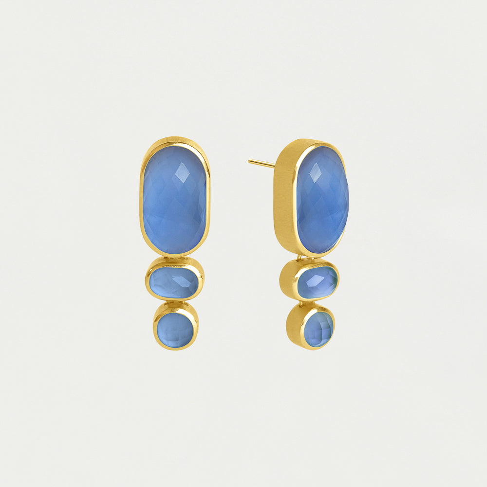 Dean Davidson "Mercer" Gemstone Statement Drop Earring-Iridescent Midnight Blue