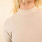 Molly Bracken S/S Crew Neck Sweater-Beige