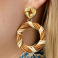Spartina 449 Knotted Wicker Earrings-Natural