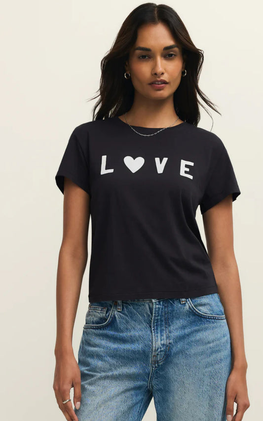 Z Supply Adore Tourist Tee-Black Sand