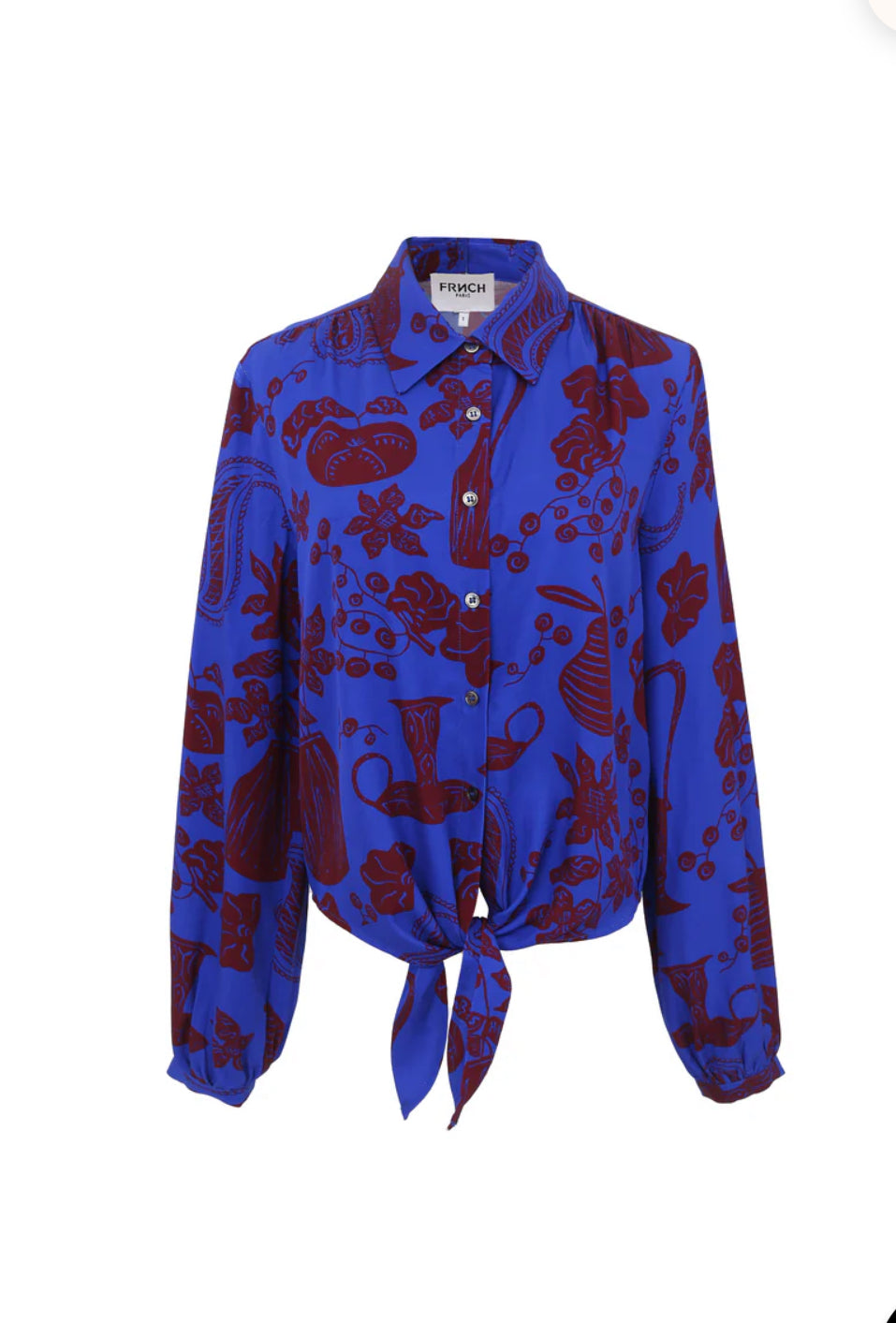 FRNCH "Swan" Shirt-Flora Blue