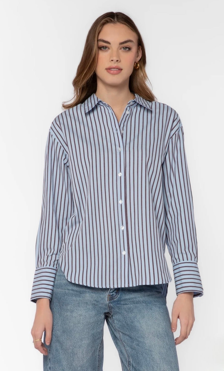 Velvet Heart "Pemberly" Top-Bluebird Stripe