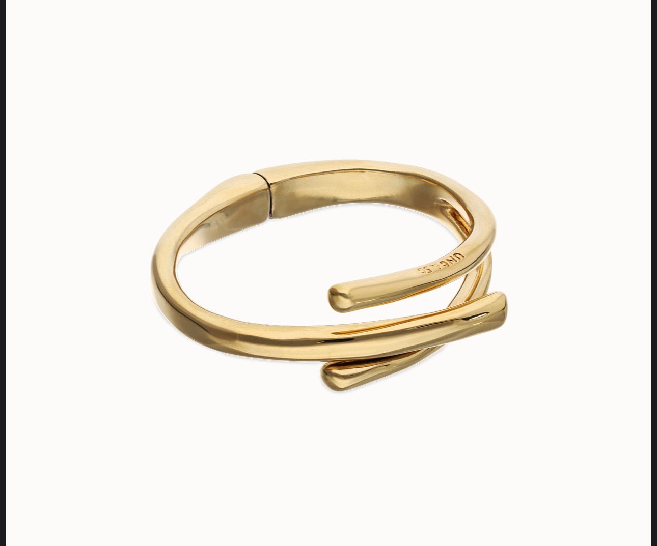 Uno de 50 "Raices" Hinged Bangle-Gold