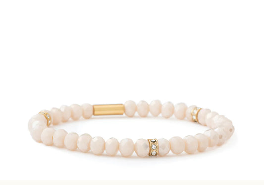 Spartina 449 Stretch Bracelet 6mm-Cream