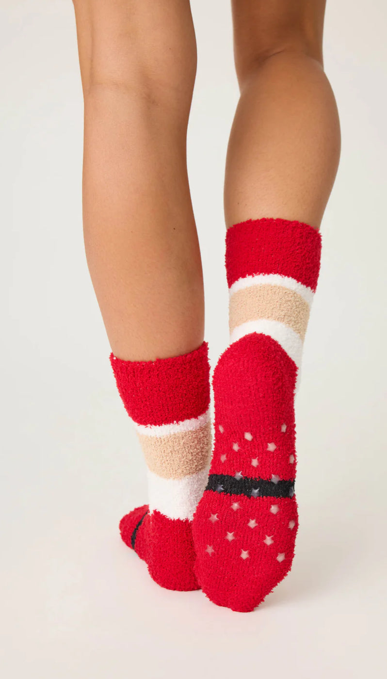 PJ Salvage "Santa" Socks-Red