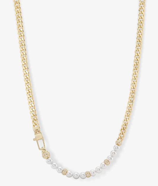 Melinda Maria “Julian Loves Pearl” 5mm Necklace-Gold