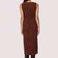 Lost + Wander “Fall Enchantment” Midi Dress-Brown