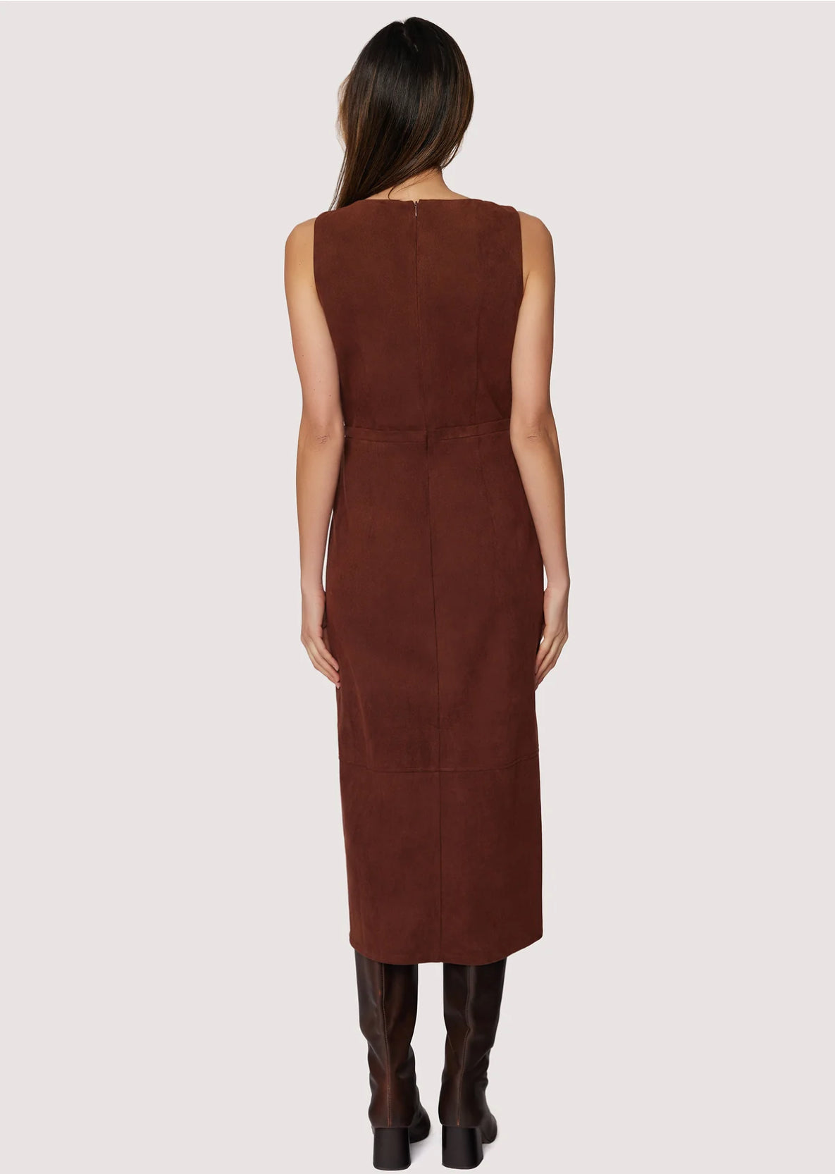 Lost + Wander “Fall Enchantment” Midi Dress-Brown