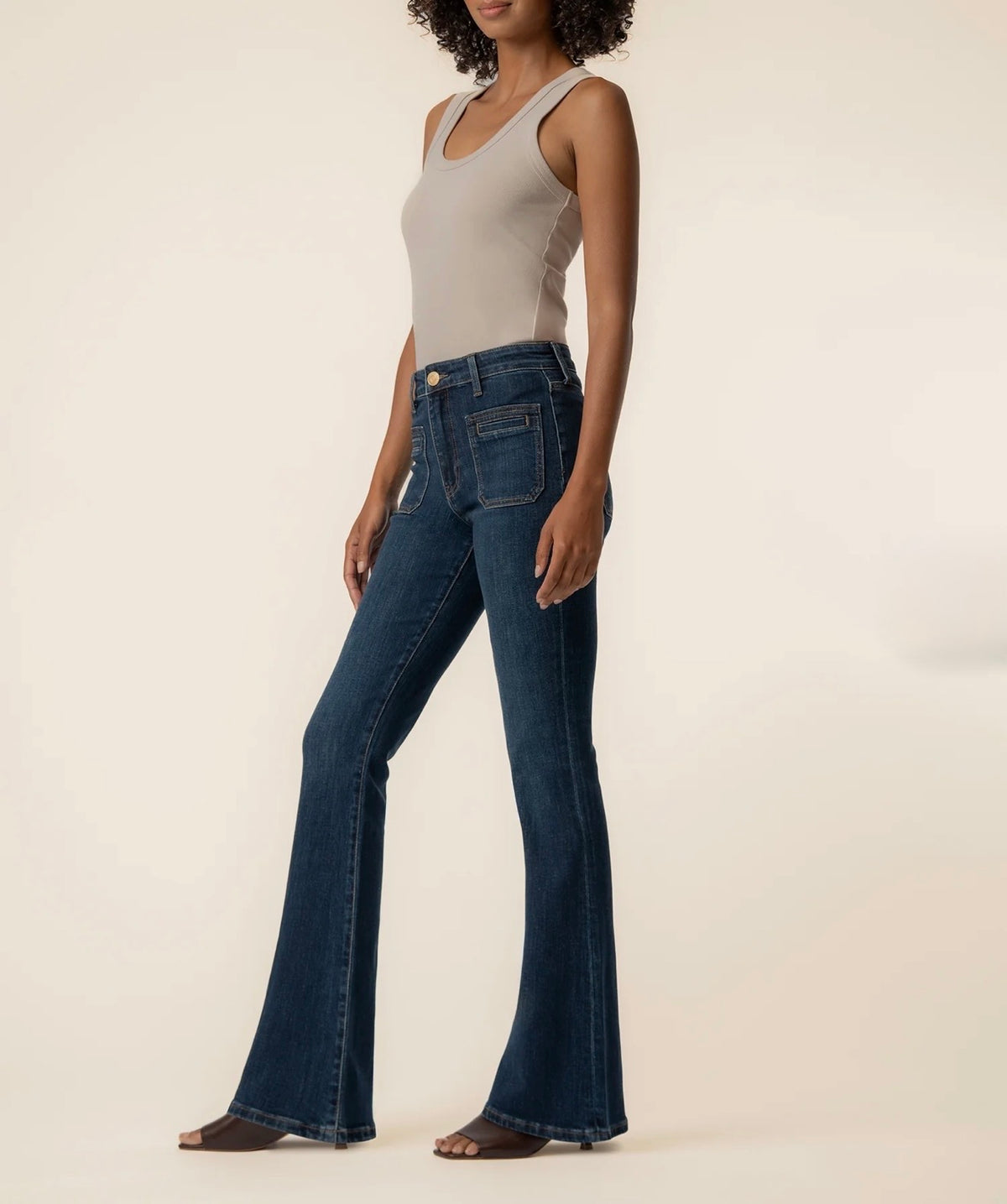 Kut from the Kloth "Ana" High Rise Baby Flare Leg- Ravishing