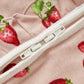 Milkbarn Kids "Strawberry" Organic Cotton Ruffle Zipper Footed Romper