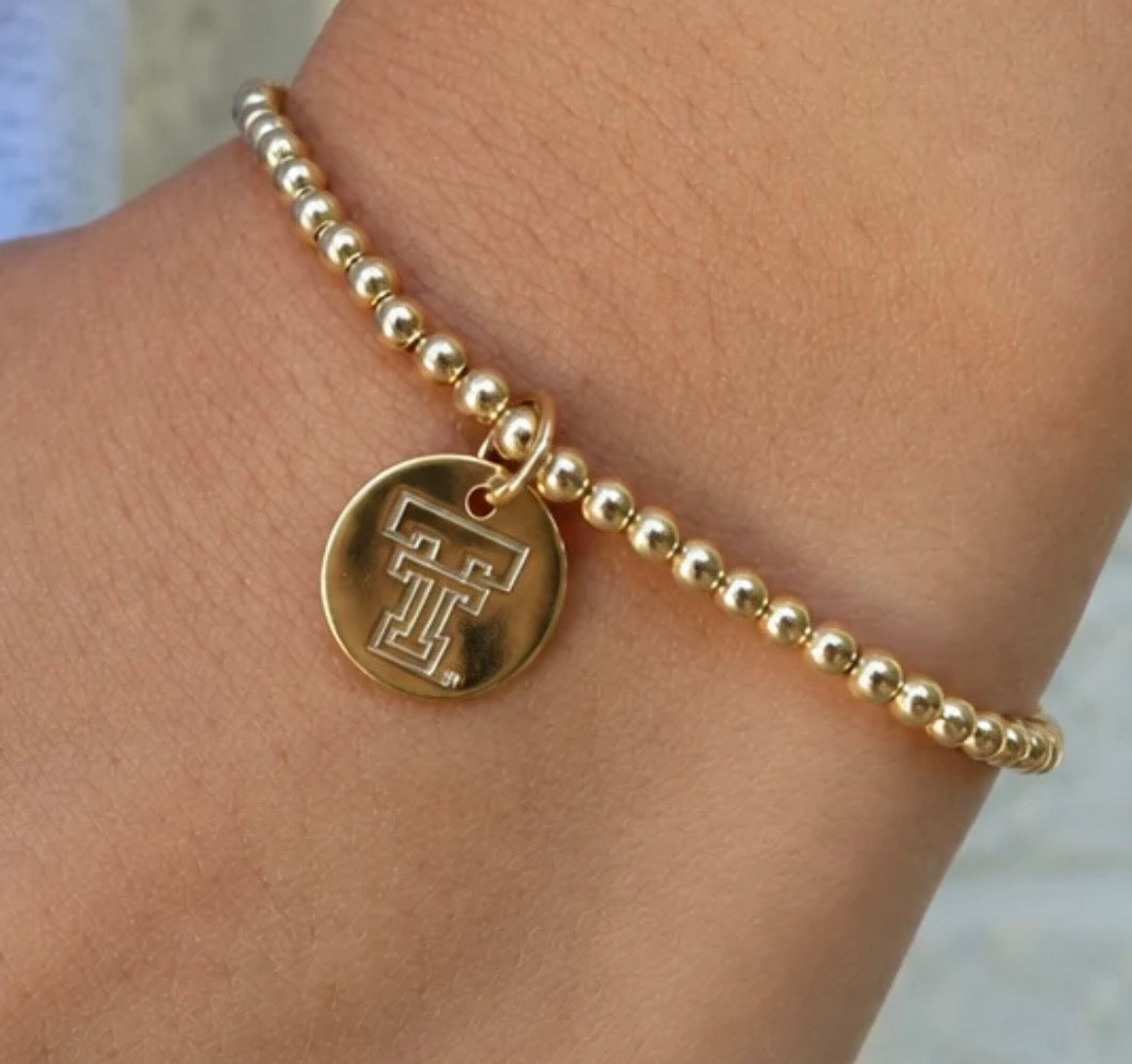 Enewton Ecollegiate Classic Gold 3mm Bracelet - Texas Tech