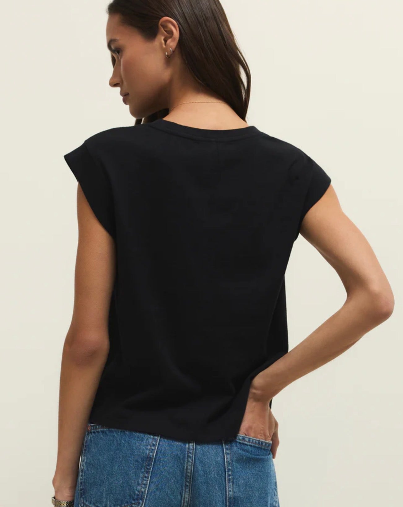 Z Supply Camino Jersey Top- True Black