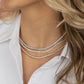 LeMel Graduated CZ Tennis Necklace-silver