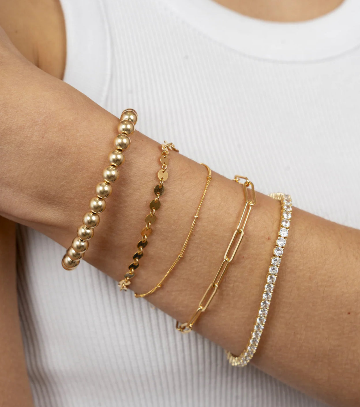 LeMel Paperclip ‘L’ Bracelet- Gold