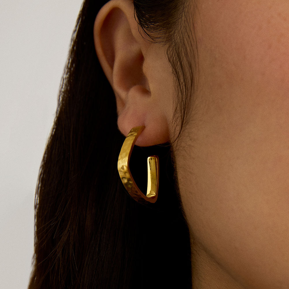 Dean Davidson Nomad Mini Square Hoops - Gold