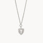 Spartina 449 Sea La Vie 18” Necklace -Faith Over Fear/Cross Shield-Silver