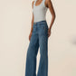 Kut from the Kloth "Jean" High Rise Wide Leg Jeans - Incandescent Wash