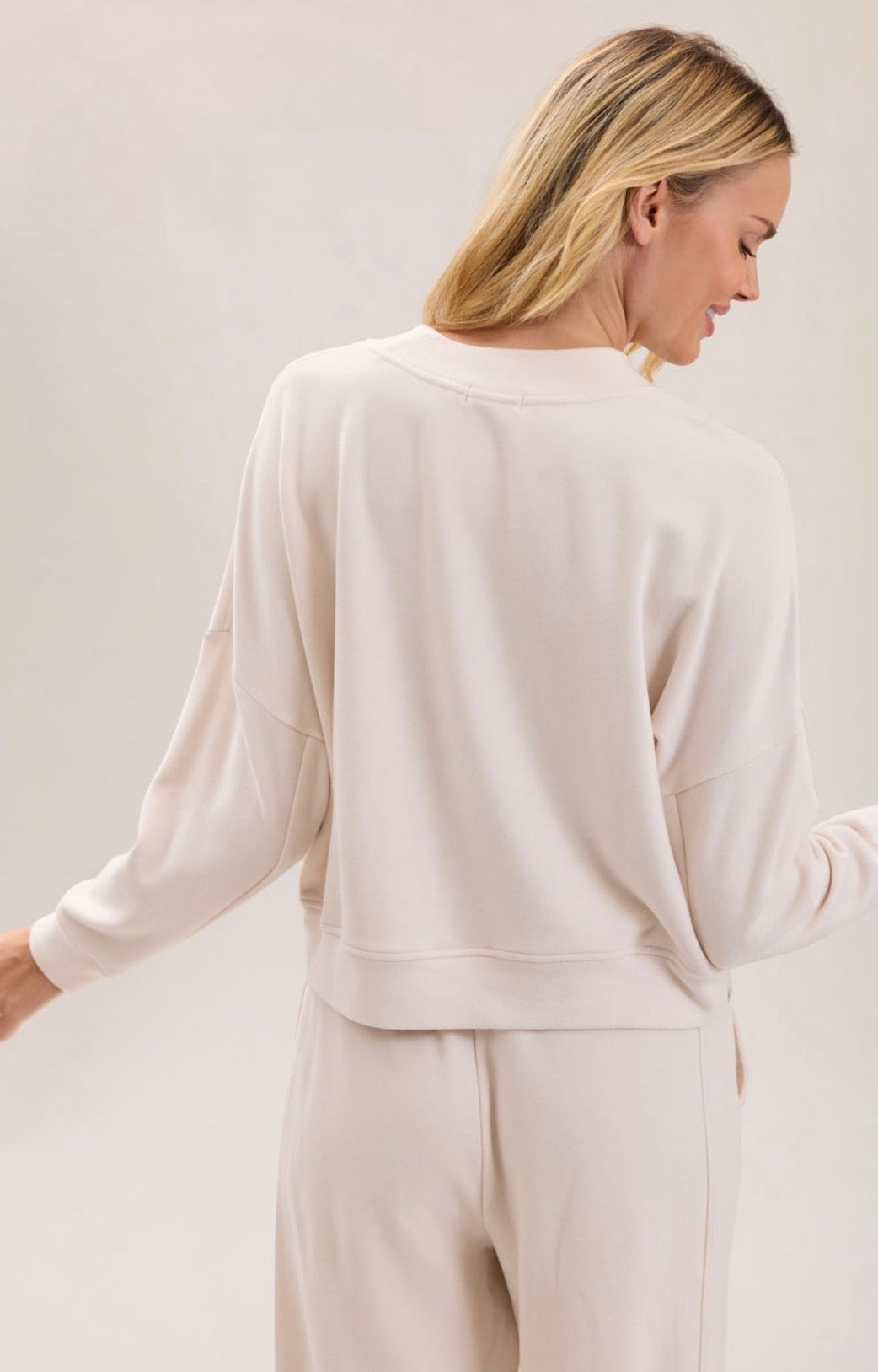 Barefoot Dreams Brushed Fleece Pullover-Sand Dune