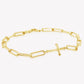 Rizen Chain Breaker Cross Bracelet-Gold