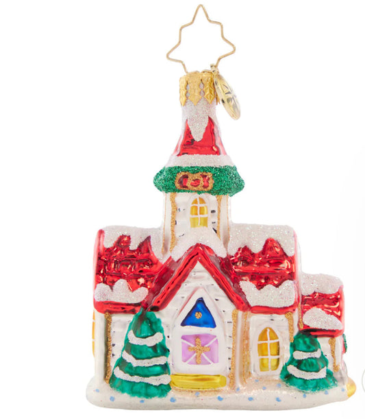 Christopher Radko "Enchanting Country Chapel Gem" Ornament