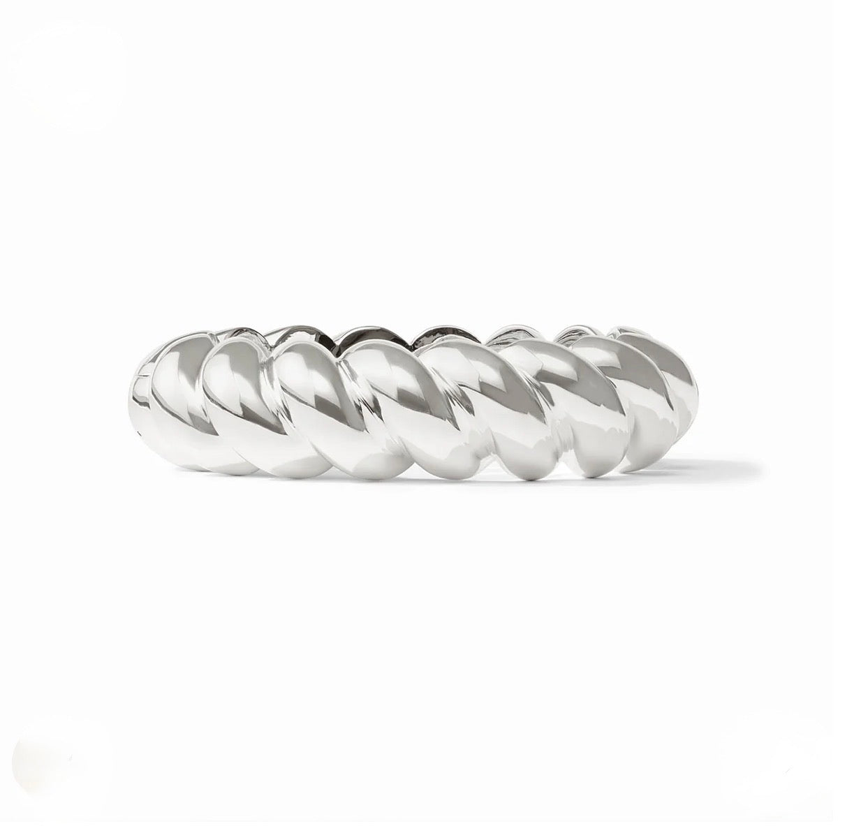 Julie Vos “Ravello” Statement Hinge Bangle -Silver