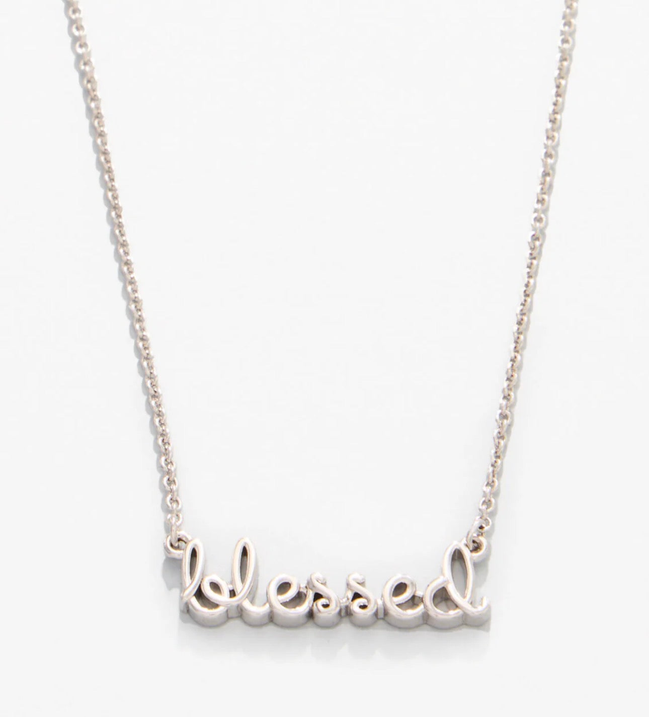 Spartina 449 Sea La Vie 18” Necklace-Blessed Script - Silver