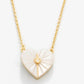 Spartina 449 Sea La Vie 18” Necklace-Radiant/MOP Heart-Gold