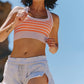 Free People Movement "Go To" Stripe Bra-Burning Up Combo