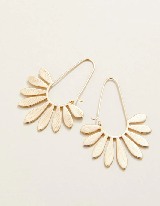 Spartina 449 Palmetto Hoop Earrings-Gold