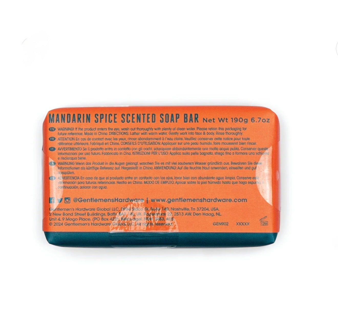 Gentlemen's Hardware Fisherman's Bar Soap - Mandarin Spice