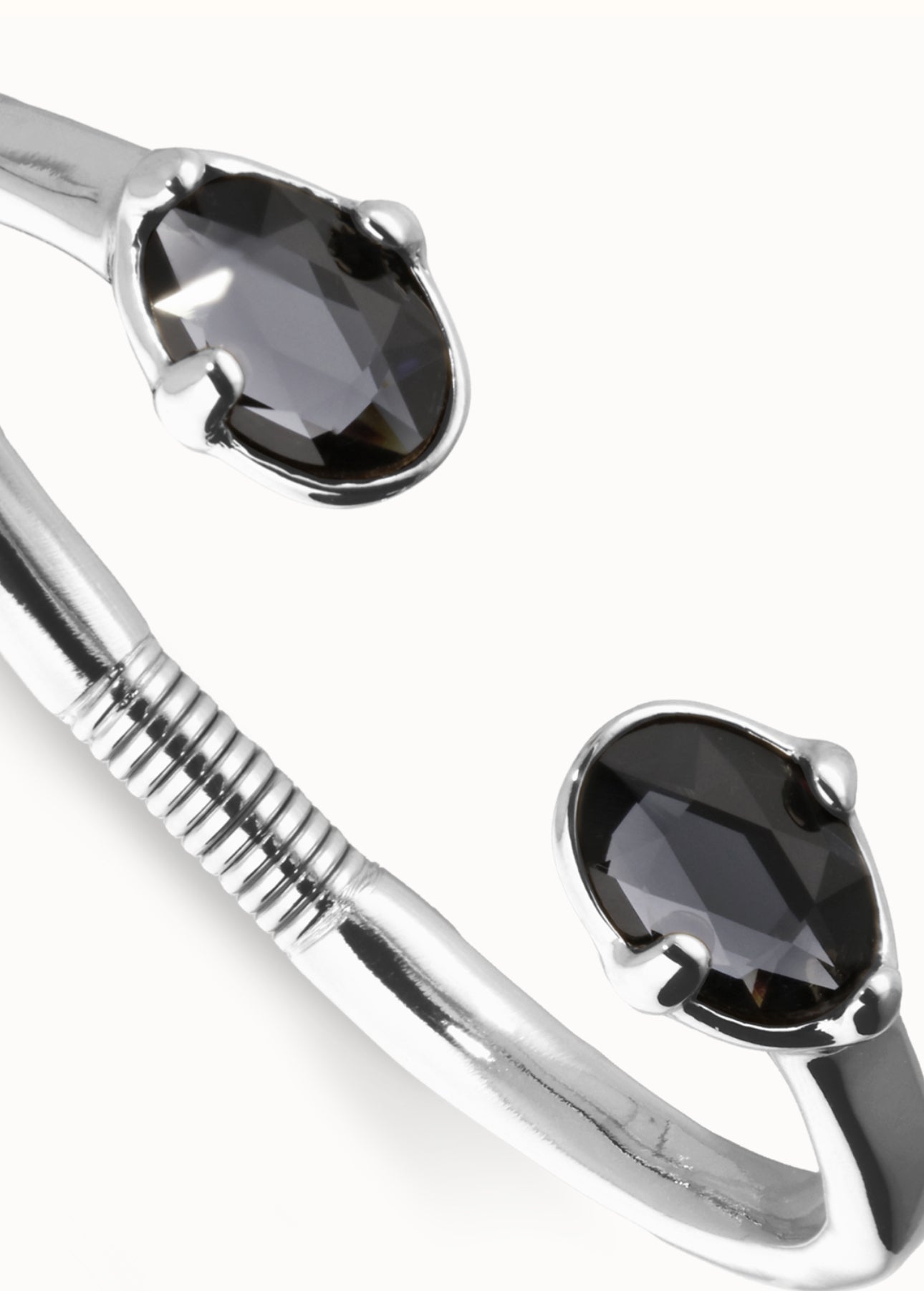 Uno de 50 “Ser Deslumbrante” (be stunning) Bangle Bracelet- Silver/Black