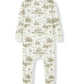 Milkbarn Kids “Country Toile” Luxe Stretch Zipper Pajama