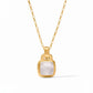 Julie Vos “Sahara” Solitaire Necklace - Gold/Iridescent Clear Crystal