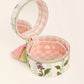Spartina 449 Round Jewelry Mirror Travel Case-Blooming Stripe