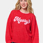 Shiraleah "Merry" Scallop Trim Sweater-Red