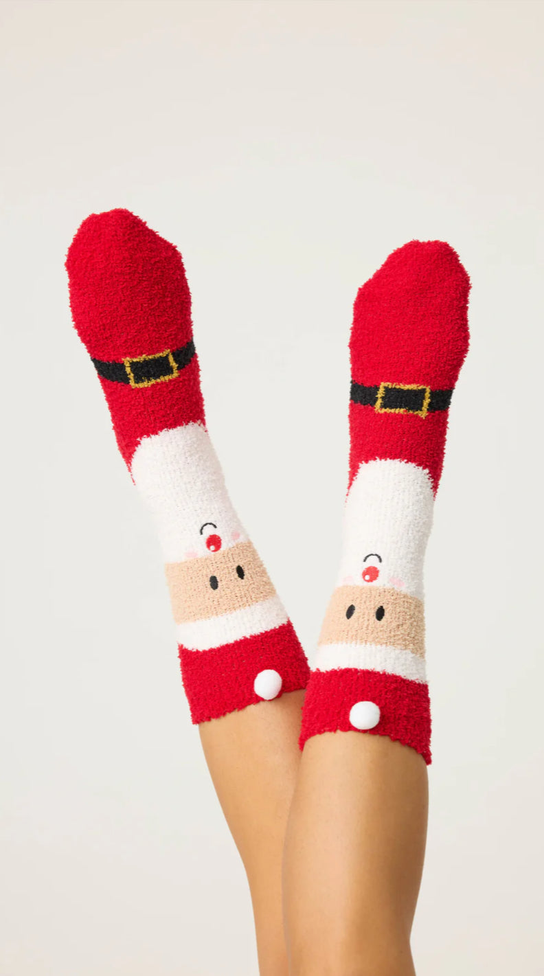 PJ Salvage "Santa" Socks-Red